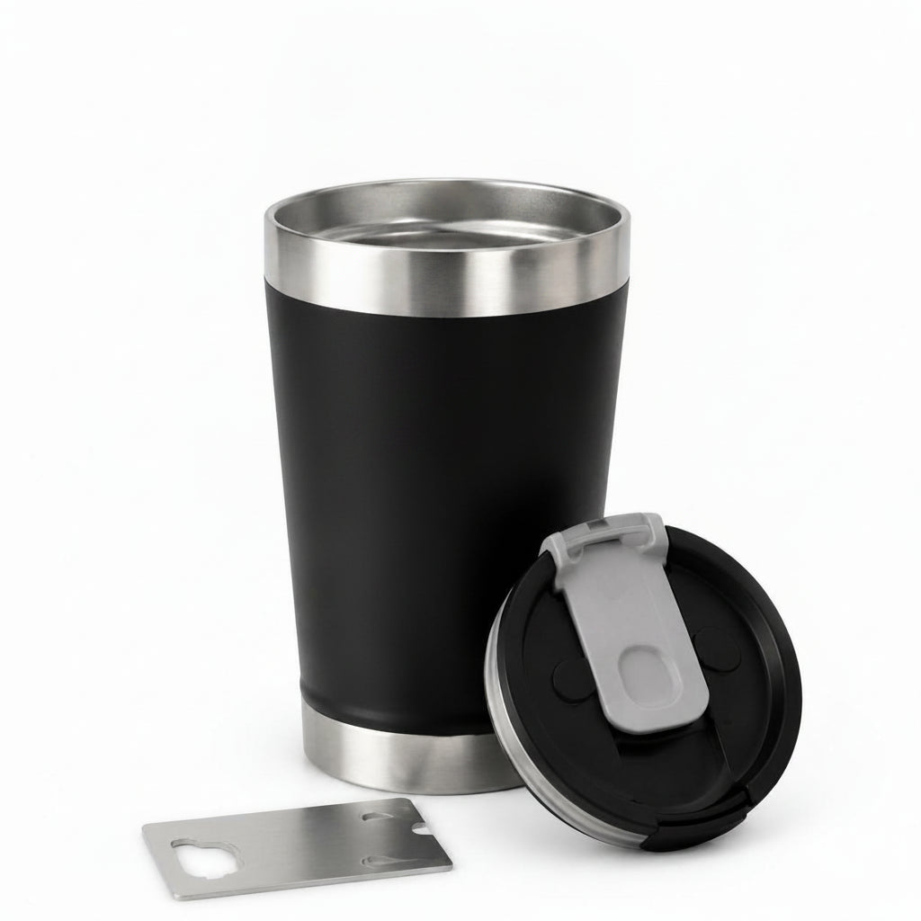 Vaso Térmico Acero Inoxidable 304 · Frío 6h / Calor 3h con Tapa y Abridor