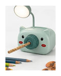 Lámpara LED Recargable de Estudio con Sacapuntas y Portalápices 🐱 USB