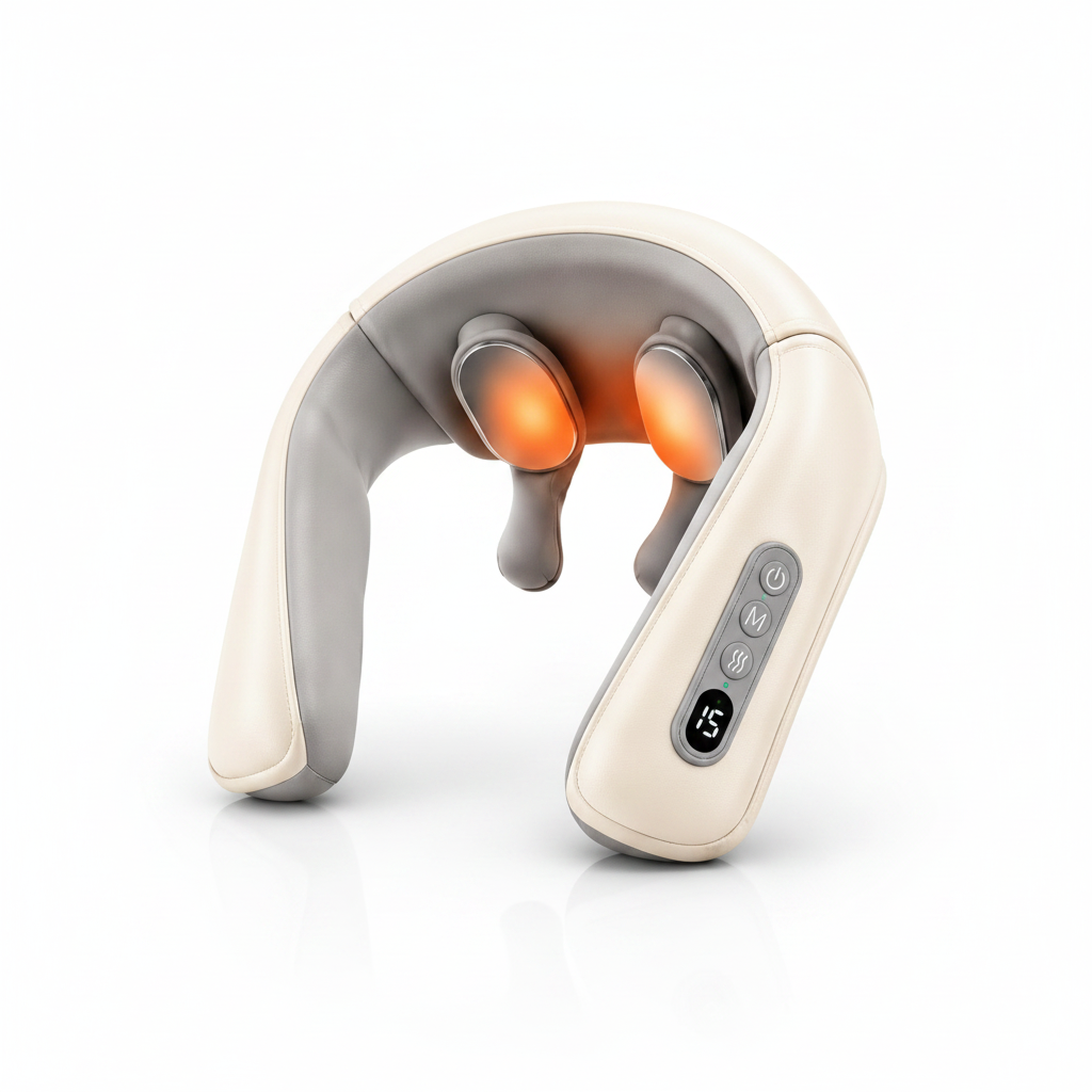 Masajeador Cervical EMS con Calor | Alivio del Dolor de Cuel