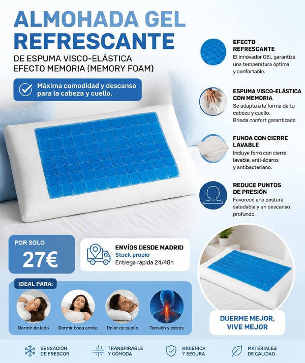 Almohada Gel Refrescante Memory Foam