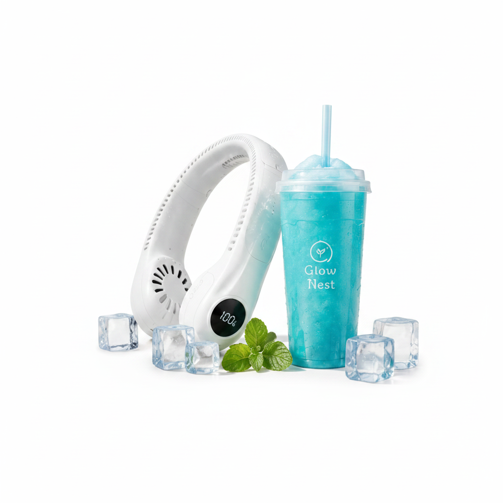 Pack No Me Derrito · Ventilador Cuello + Vaso Frozen Magic