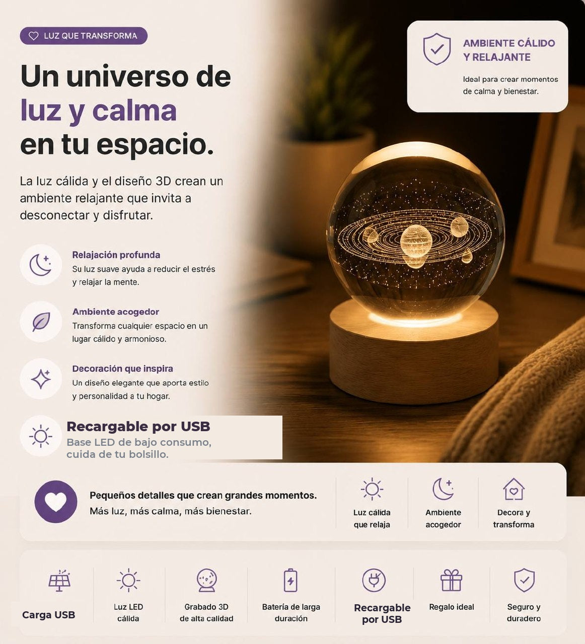 Un universo de luz y calma