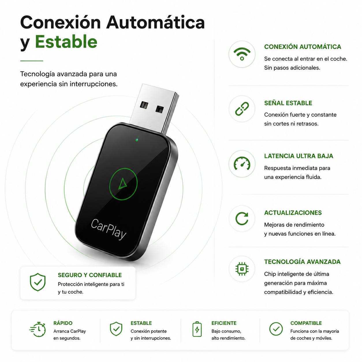 Conexión automática y estable