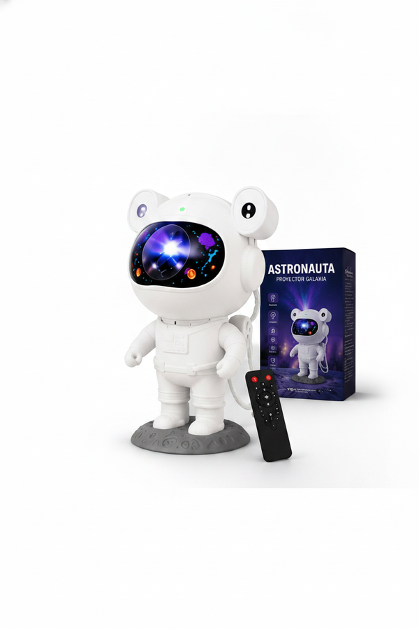 Proyector Galaxia Astronauta con Mando | Nebulosa y Estrellas LED para Habitación