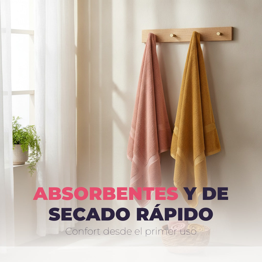 Toallas absorbentes secado rapido