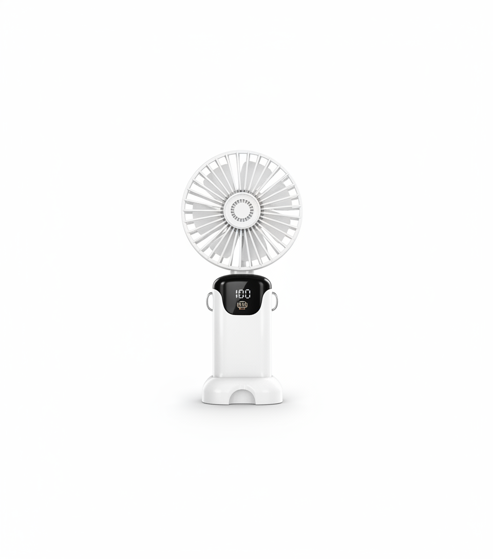 Ventilador Portátil USB con Pantalla LED Digital | Recargabl