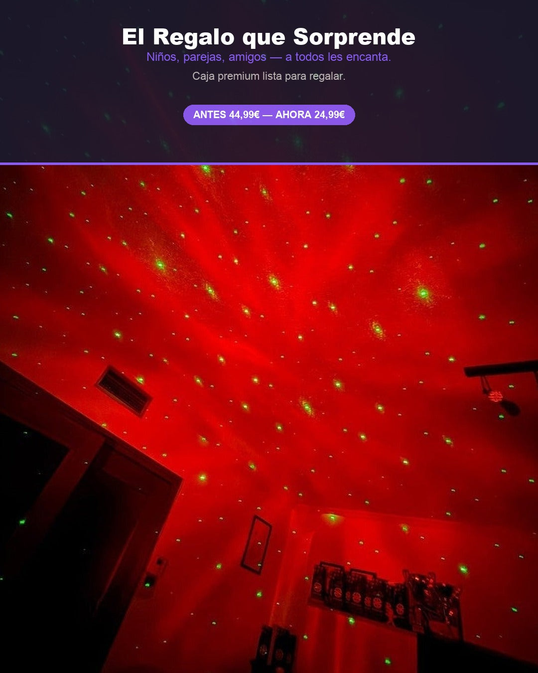 Proyector Galaxia Astronauta con Mando | Nebulosa y Estrellas LED para Habitación