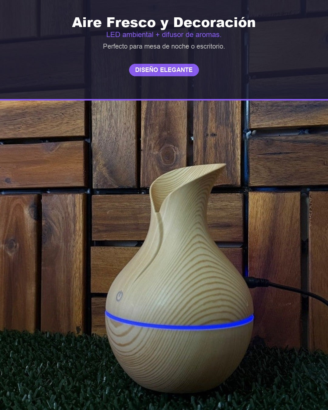 Humidificador Jarrón Decorativo Gen-X con LED | Difusor Aromaterapia Elegante