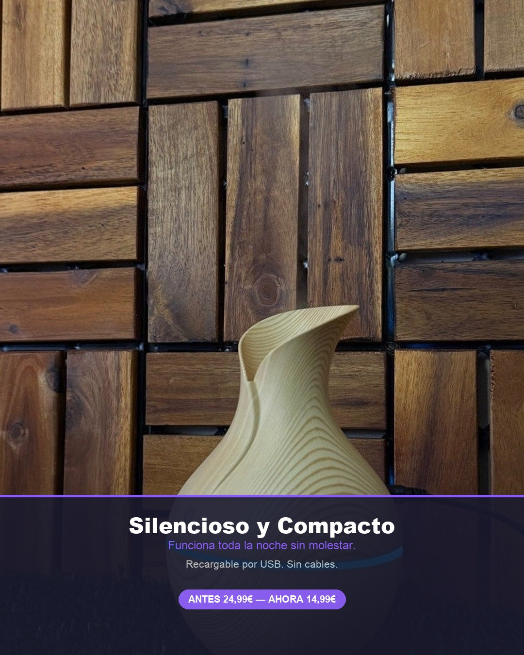 Humidificador Jarrón Decorativo Gen-X con LED | Difusor Aromaterapia Elegante