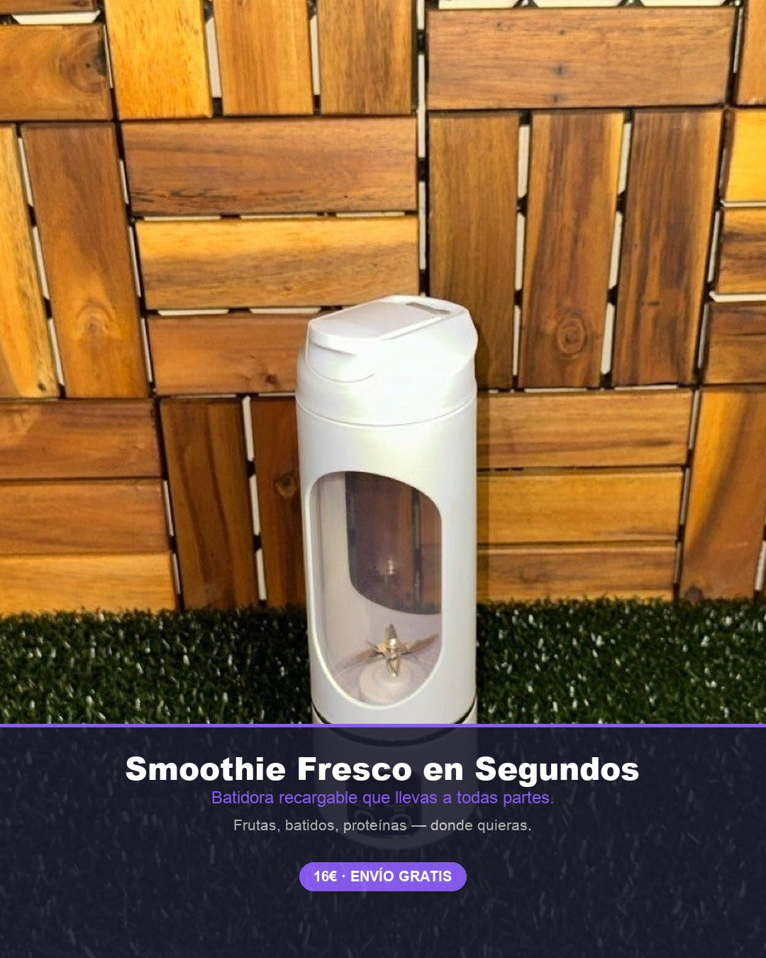 Batidora Portátil Recargable USB | Smoothies y Zumos Frescos en Segundos
