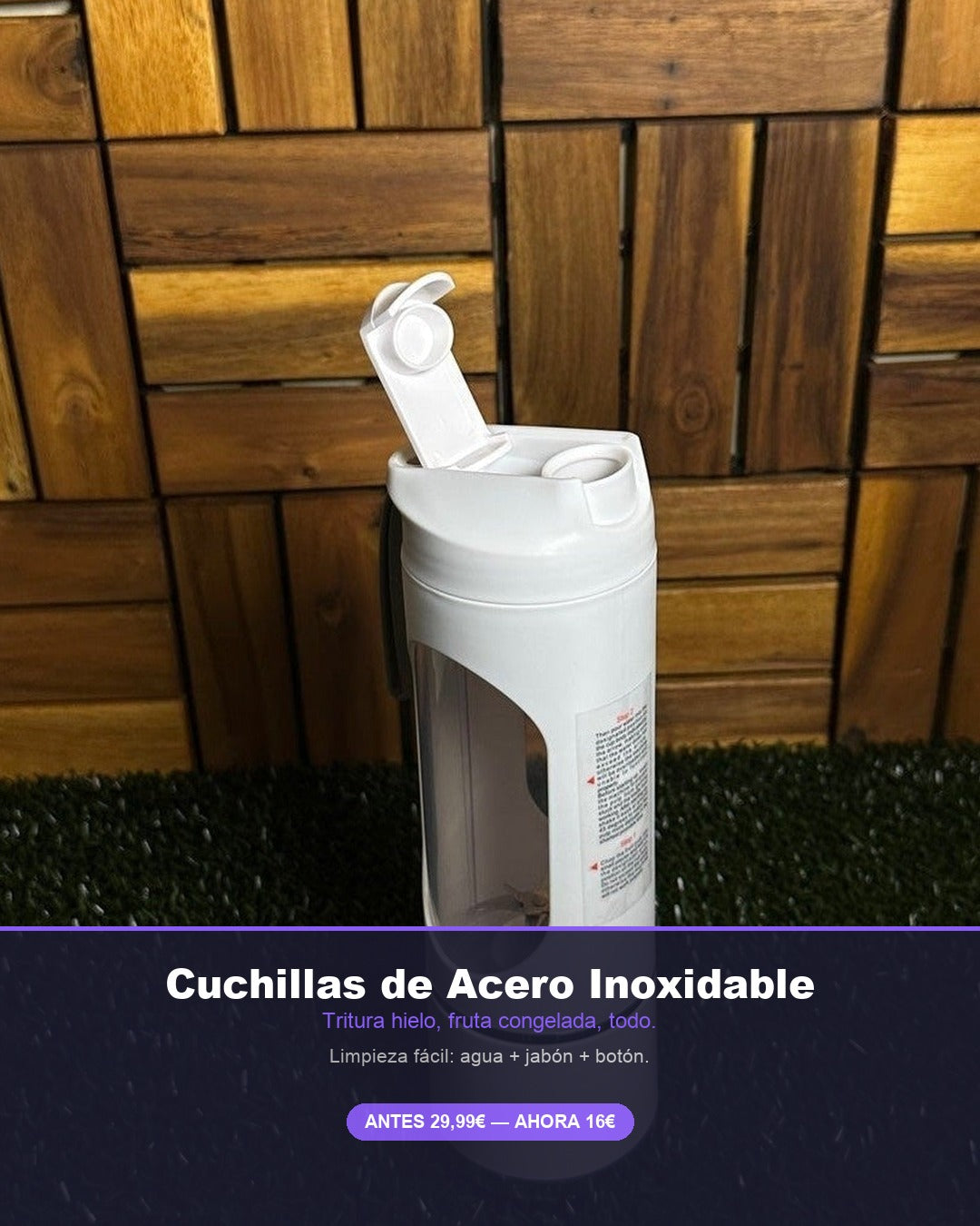 Batidora Portátil Recargable USB | Smoothies y Zumos Frescos en Segundos
