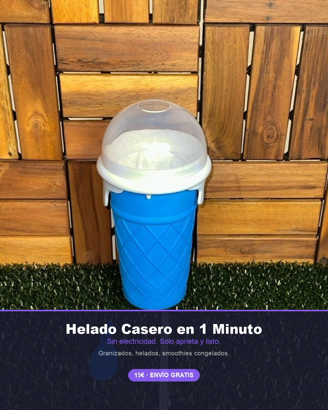 Vaso para Helados y Granizados Instantáneos | Frozen Magic Sin Electricidad