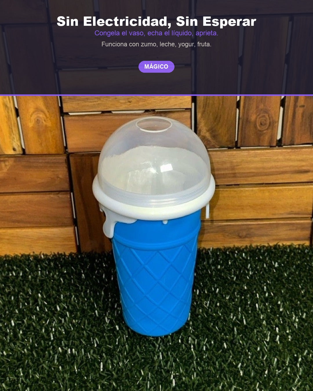 Vaso para Helados y Granizados Instantáneos | Frozen Magic Sin Electricidad