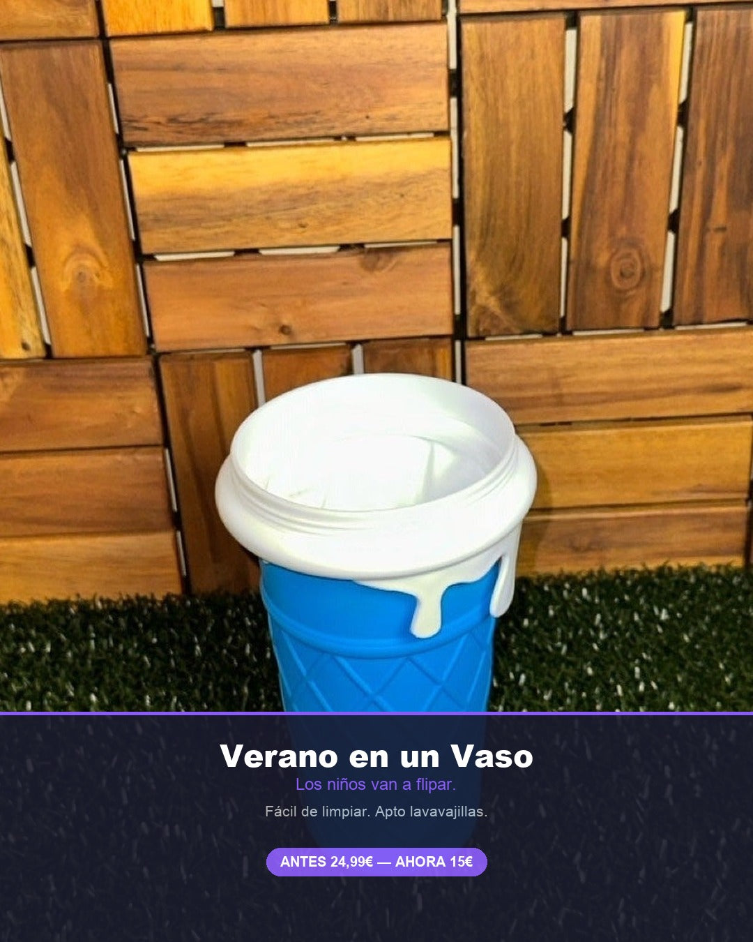 Vaso para Helados y Granizados Instantáneos | Frozen Magic Sin Electricidad