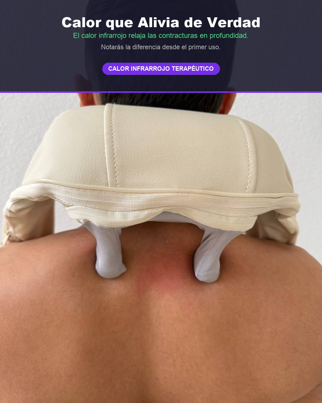 Masajeador Cervical EMS con Calor | Alivio del Dolor de Cuello y Espalda