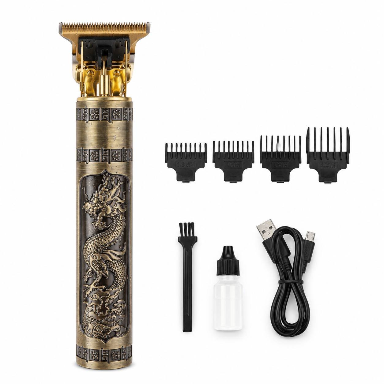 Perfilador Vintage Dragón 💈 Recortadora de Precisión Inalámbrica USB