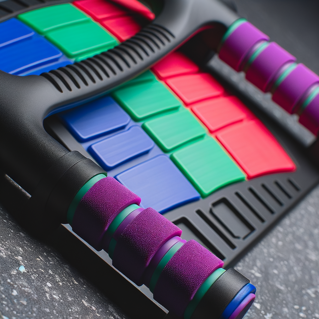 Tabla Push-Up detalle close-up colores zonas