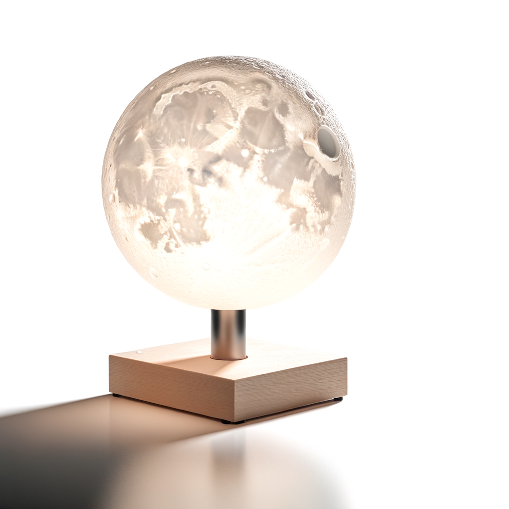 Lampara Luna 3D - Producto fondo blanco