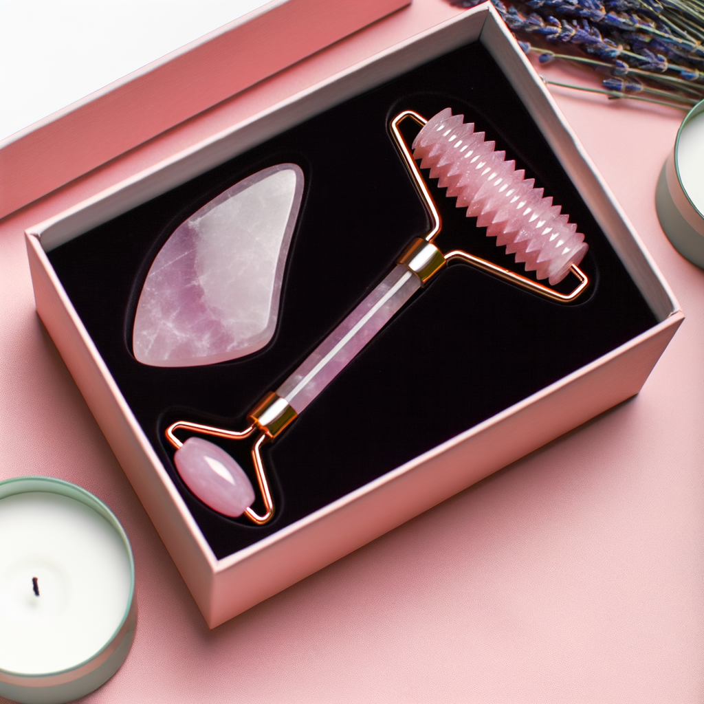 Kit regalo Gua Sha y Rodillo de Jade caja premium - Glow Nest