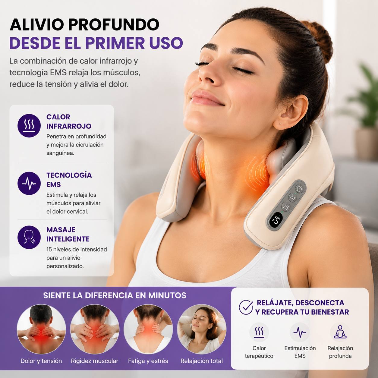 Alivio profundo desde el primer uso