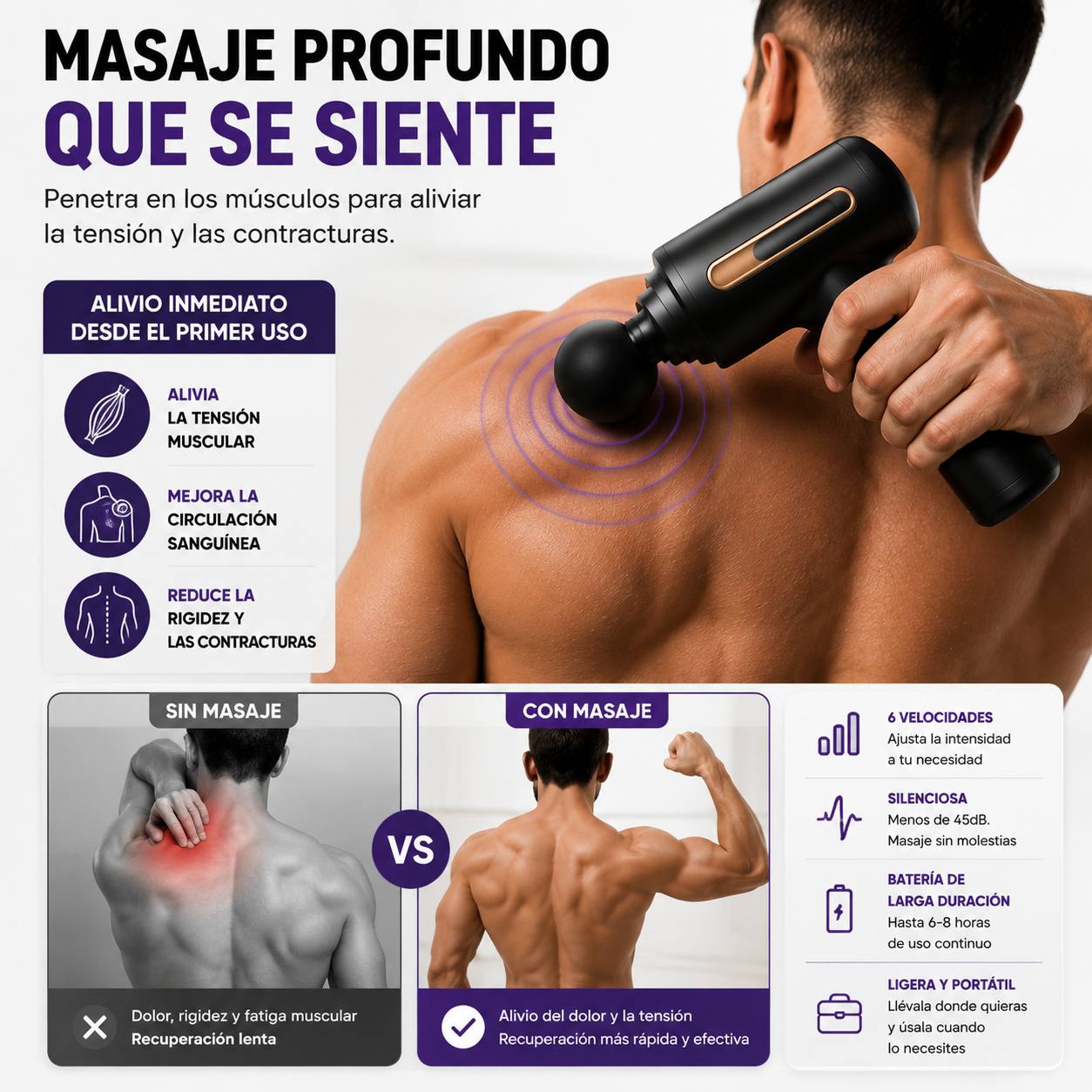 Masaje profundo que se siente