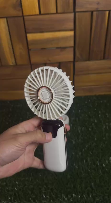 Ventilador Portátil USB con Pantalla LED Digital | Recargable y Silencioso