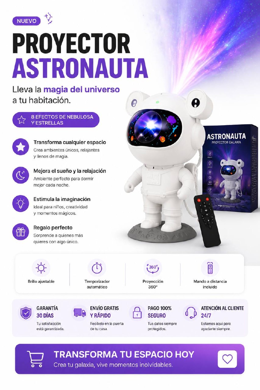 Proyector Astronauta Galaxia