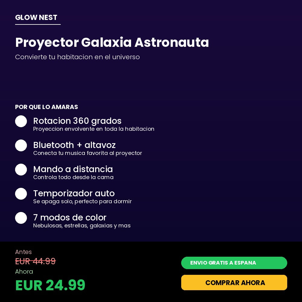 Proyector Galaxia Astronauta - Convierte tu Habitacion en el Universo